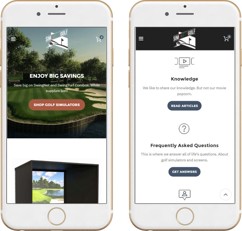 บ้านทำเว็บ รับทำเว็บบริษัท เว็บจำหน่าย Software สำหรับโปรแกรม Golf Simulator